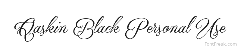 Qaskin Black Personal Use font preview