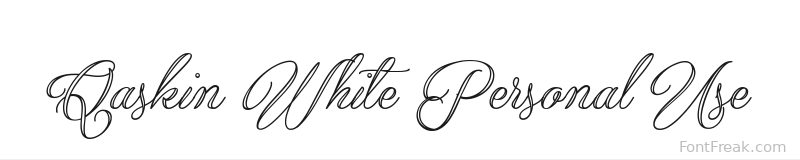 Qaskin White Personal Use font preview
