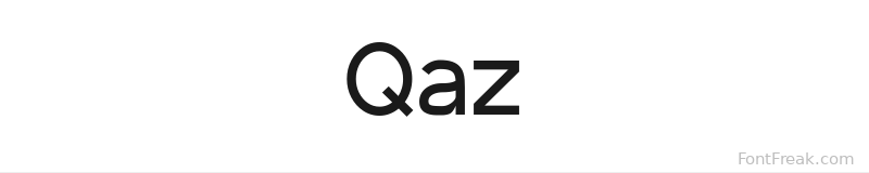 Qaz font preview