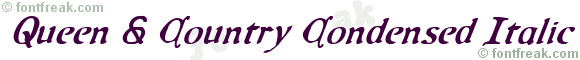 Queen & Country Condensed Italic