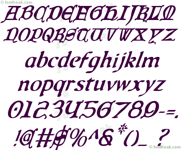 Queen & Country Condensed Italic