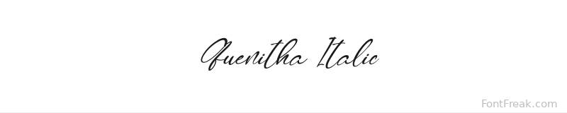 Quenitha Italic font preview