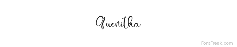 Quenitha font preview