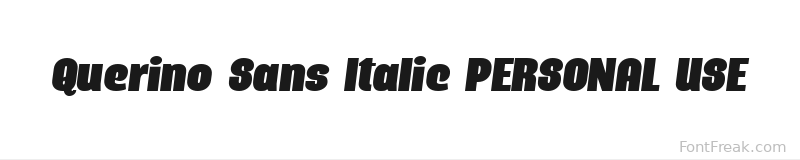 Querino Sans Italic PERSONAL USE