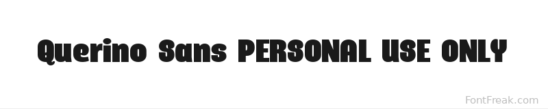 Querino Sans PERSONAL USE ONLY font preview