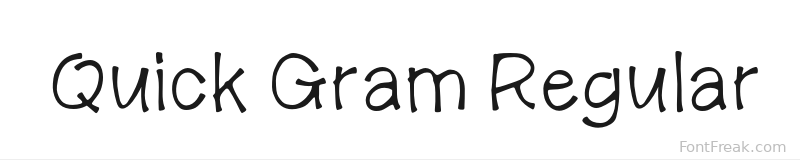 Quick Gram Regular font preview