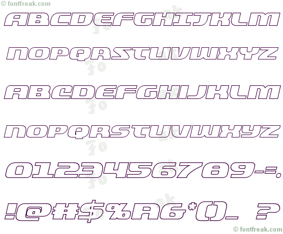 Quickening Outline Italic