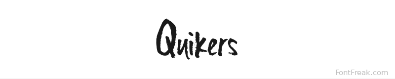 Quikers font preview