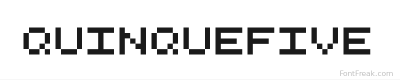 QuinqueFive font preview
