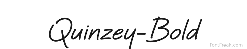 Quinzey-Bold font preview
