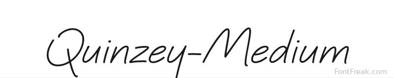 Quinzey-Medium font preview