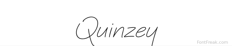 Quinzey font preview