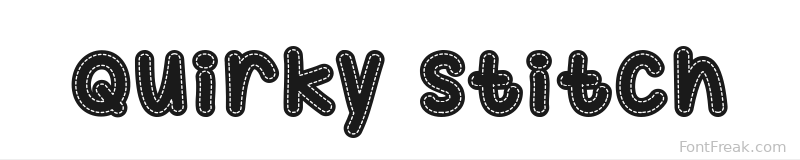 Quirky Stitch font preview