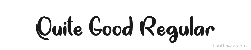 Quite Good Regular font preview