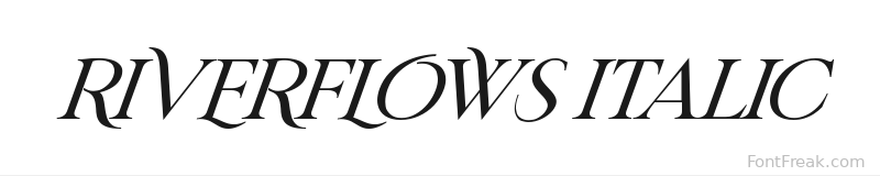 RIVERFLOWS Italic font preview