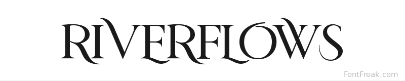 RIVERFLOWS font preview