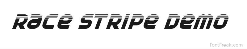 Race Stripe Demo font preview