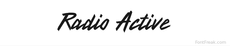 Radio Active font preview