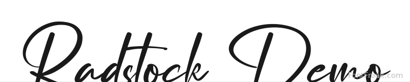 Radstock Demo font preview