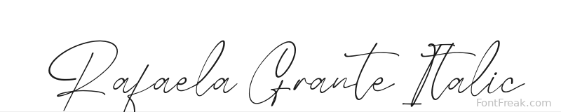 Rafaela Grante Italic font preview