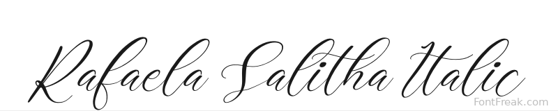 Rafaela Salitha Italic font preview
