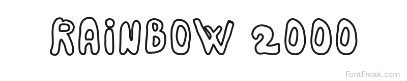 Rainbow 2000 font preview
