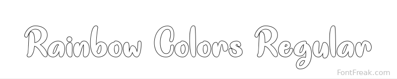 Rainbow Colors Regular font preview