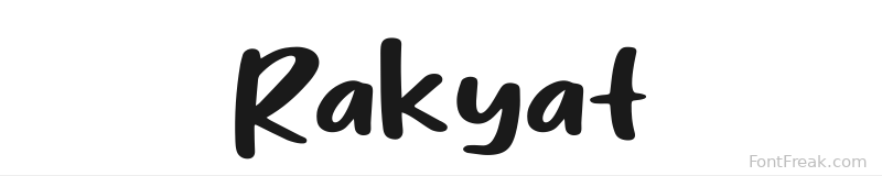 Rakyat font preview