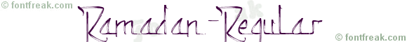 Ramadan-Regular font preview