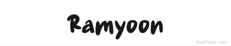 Ramyoon font preview