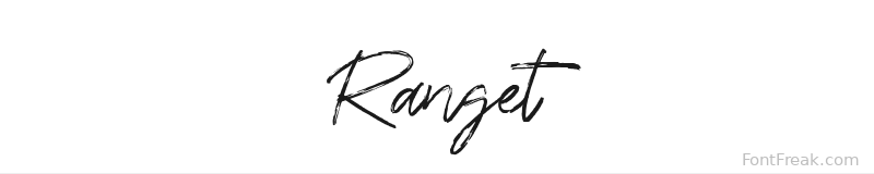Ranget font preview