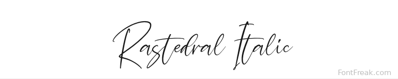 Rastedral Italic font preview