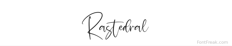 Rastedral font preview