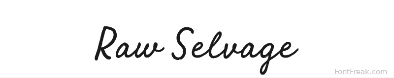 Raw Selvage font preview