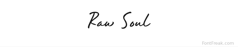 Raw Soul font preview