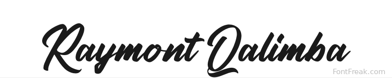 Raymont Qalimba font preview