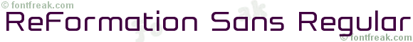 ReFormation Sans Regular