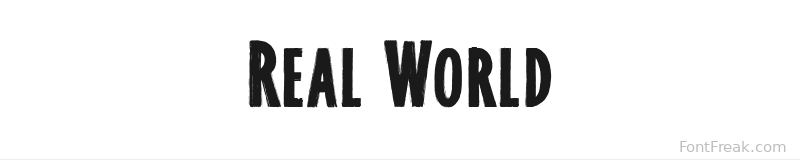 Real World font preview