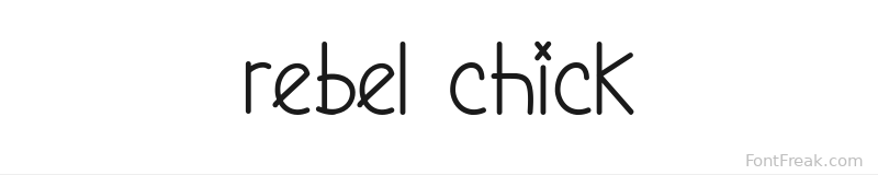 Rebel Chick font preview