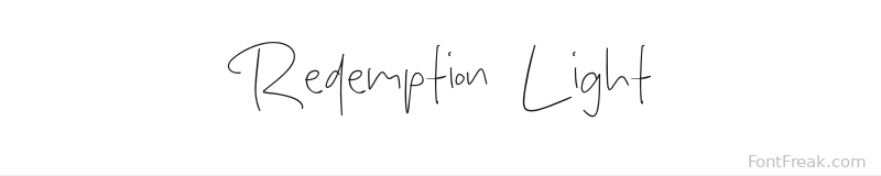 Redemption Light font preview