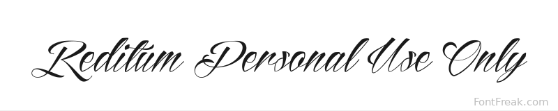 Reditum Personal Use Only font preview