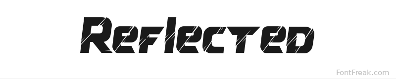 Reflected font preview