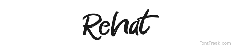 Rehat font preview