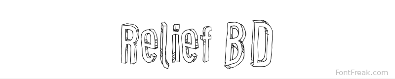 Relief BD font preview