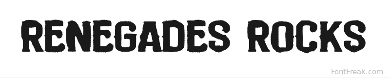 Renegades Rocks font preview
