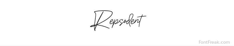 Repsodent font preview