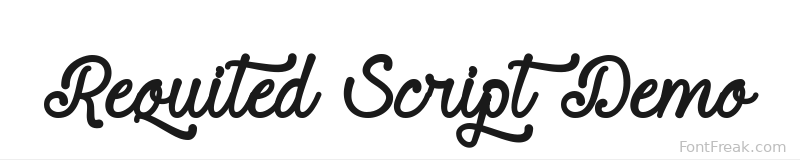Requited Script Demo font preview