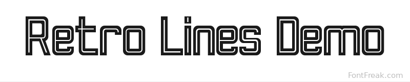 Retro Lines Demo font preview
