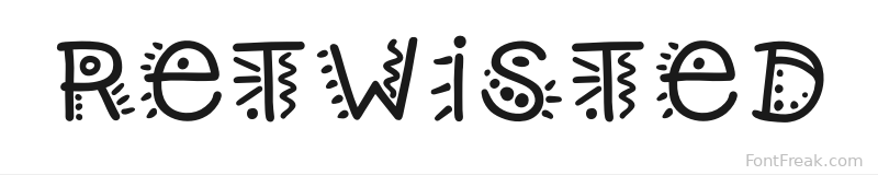 Retwisted font preview