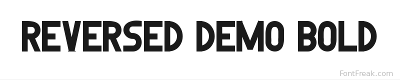 Reversed Demo Bold font preview